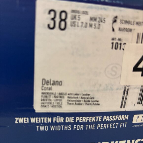 NIB | Birkenstock Suede Delano Lace Up Shoe in Coral Narrow Size EU 38 - Picture 9 of 9